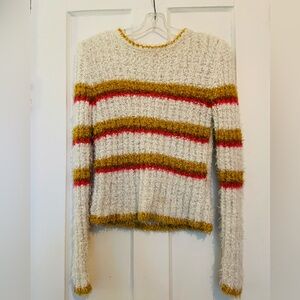 Moral Fiber Women's Sweater - Cream, Gold, and Red